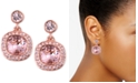 Givenchy Earrings, Rose Gold-Tone Swarovski  Light Pink Stone Drop Earrings